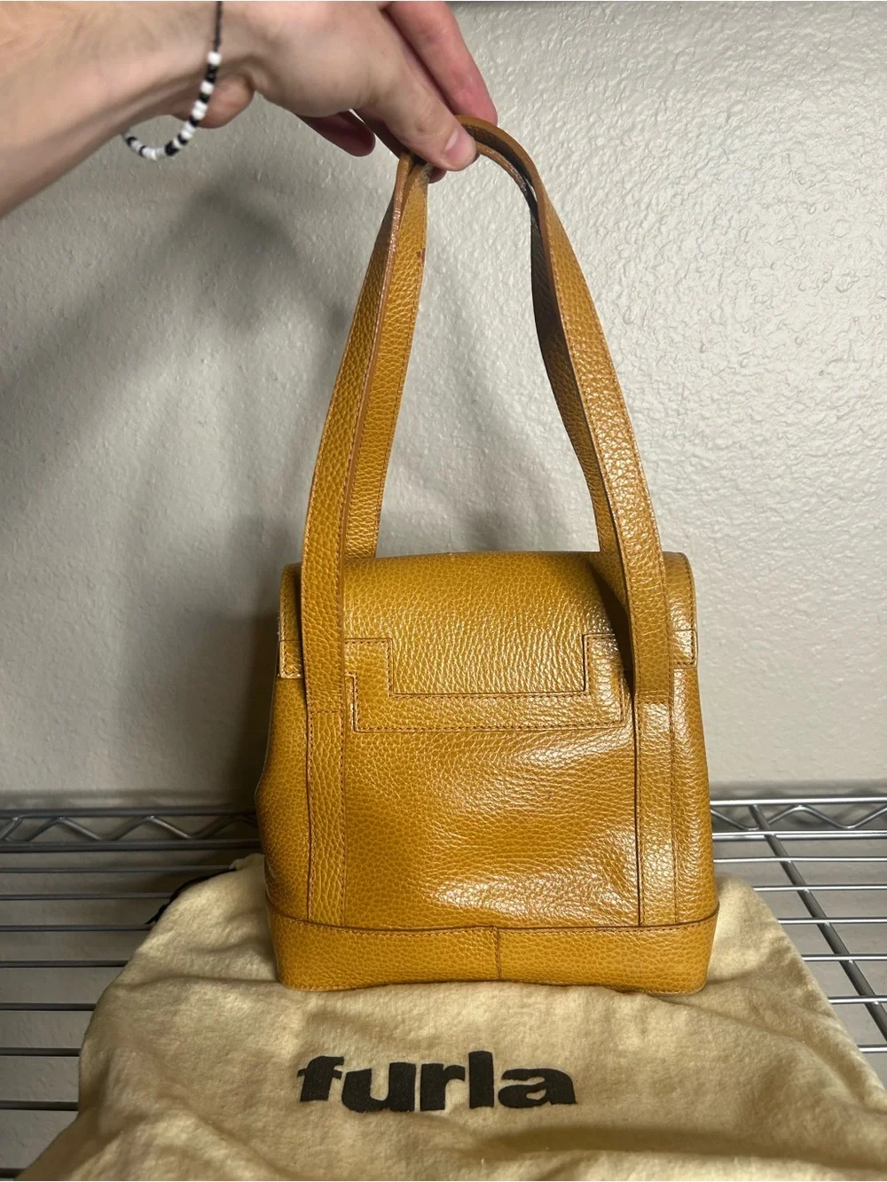Furla Classic Pebbled Leather Shoulder Bag in Cognac - Picture 5 of 9